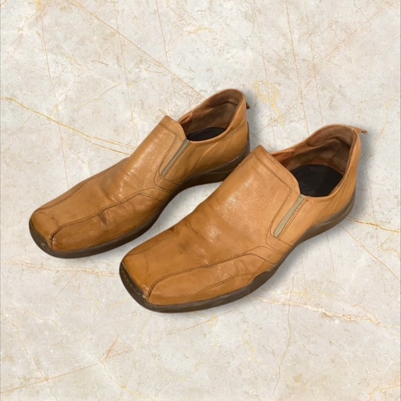 Pegabo Made in Italy Men's Tan Leather Slip-On Shoes Size 42 - Picture 3 of 6